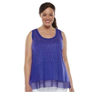 🎉New!💙🆕✨1X Blue Fancy Sleeveless 🔝✨💙